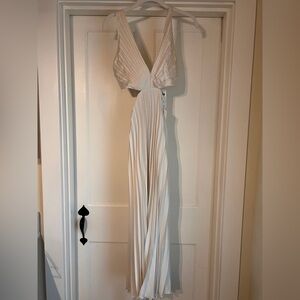 Abercrombie & Fitch Cream Backless Dress